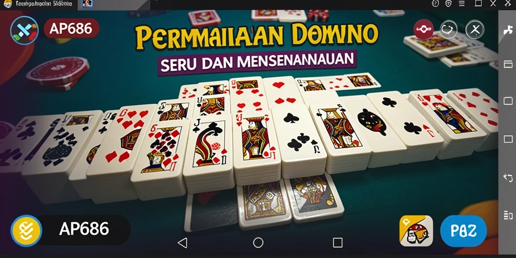 Screenshot gameplay AP686 menampilkan momen seru bermain Domino.