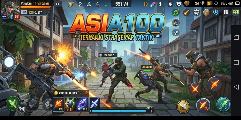 Tampilan gameplay ASIA100 yang seru dan menegangkan itu.
