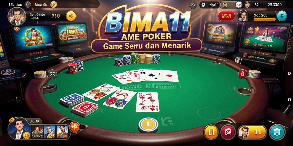 Tampilan gameplay seru di BIMA11 dengan antarmuka yang menarik.