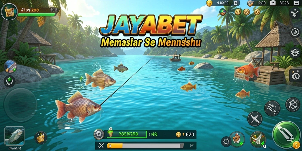 Screenshot JAYABET yang menunjukkan aksi memancing yang seru.
