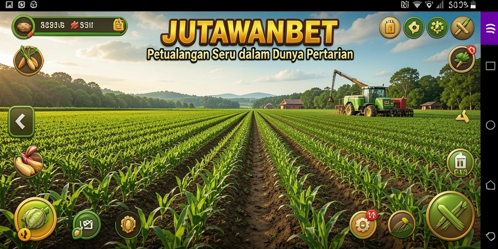 Tampilan gameplay seru di dunia pertanian JUTAWANBET.