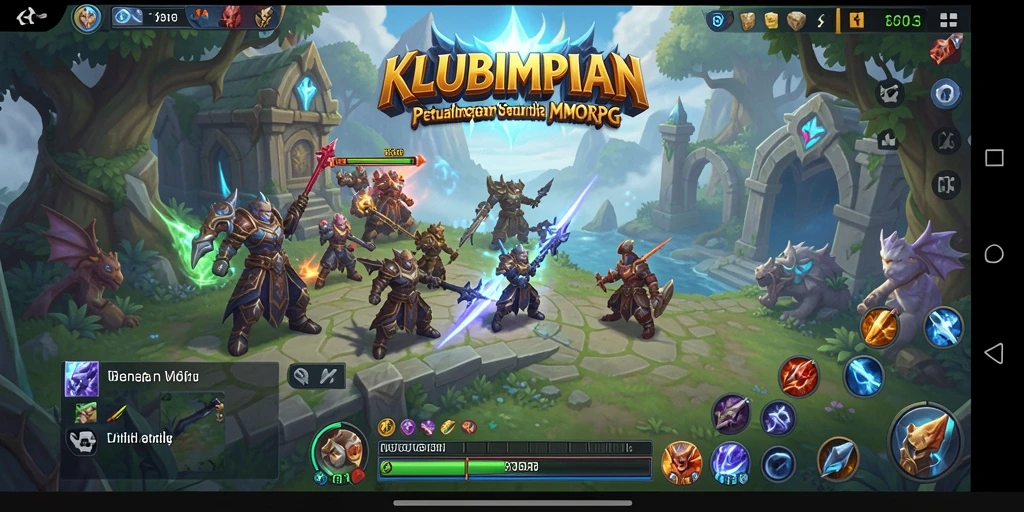 Screenshot KLUBIMPIAN menunjukkan aksi seru dalam pertempuran MMORPG.