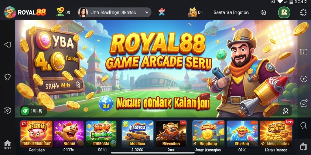 Tampilan gameplay Arcade yang seru dan menegangkan di ROYAL88.