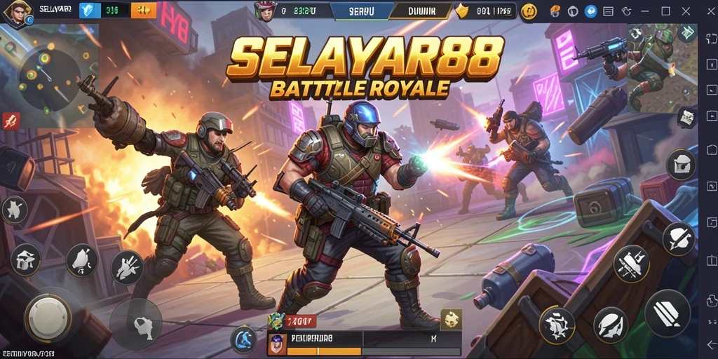 Gameplay seru dan mendebarkan di SELAYAR88 Battle Royale.