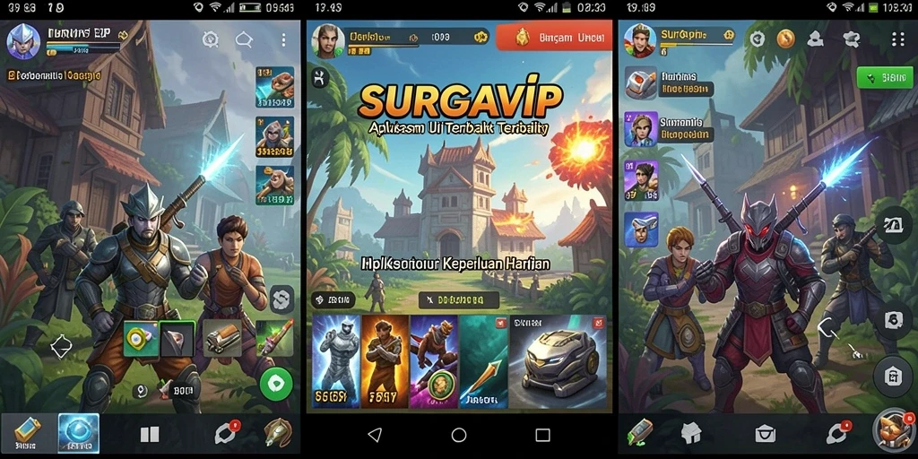 Screenshot utama SURGAVIP menampilkan antarmuka aplikasi Utility yang intuitif.