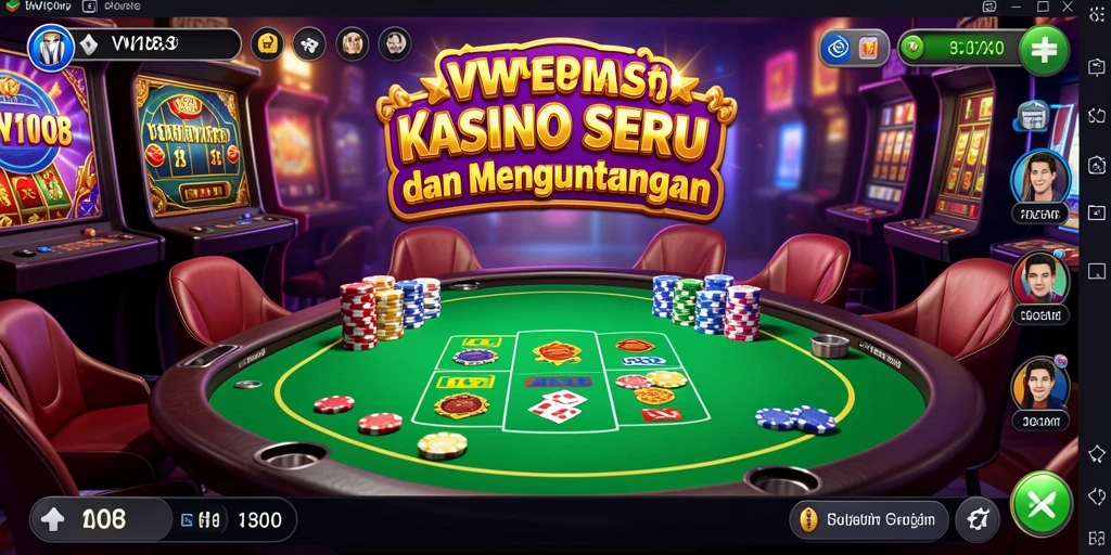 Tampilan menawan gameplay kasino di VW108 yang mendebarkan.
